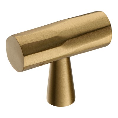 Ручка кнопка 07145-011 цвет сатинированная латунь длина 40 мм