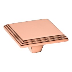 Ручка кнопка 072022-008-3 цвет медь ширина 48 мм