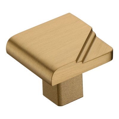 Ручка кнопка 0749-011 цвет сатинированная латунь ширина 35 мм