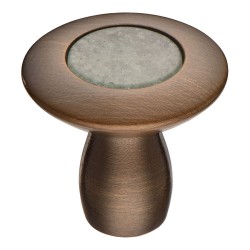 Ручка кнопка 0782-133-T01 цвет античная состаренная бронза диаметр 28 мм