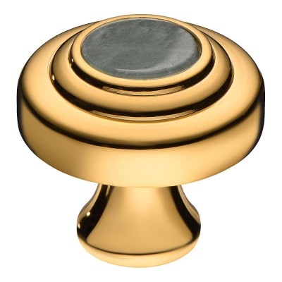 Ручка кнопка 07842-003-T01 цвет глянцевое золото диаметр 35 мм