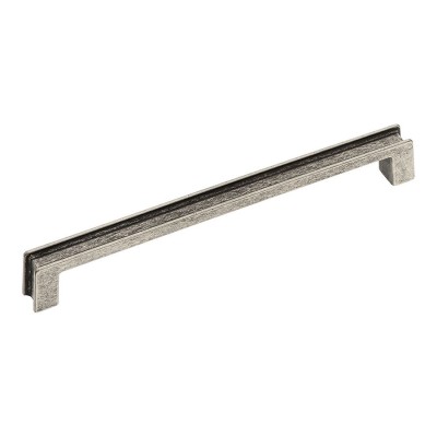 Ручка скоба 1140 192MP14 цвет старое серебро длина 208 мм, крепление 192 мм