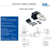 Замок мебельный с кнопкой 14.03.055-0 цвет черный, глянцевый хром