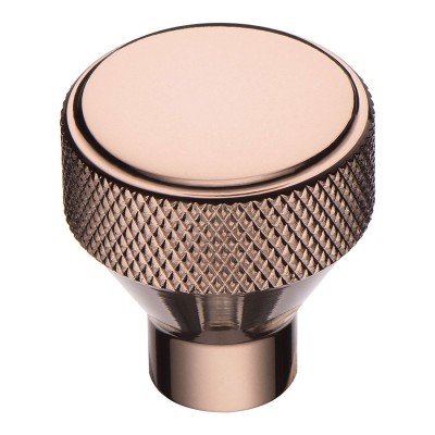 Ручка кнопка круглая 1462 0030 RS цвет розовое золото диаметр 30 мм 