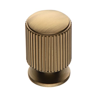 Ручка модерн кнопка 1464 0026 ABM цвет состаренная латунь диаметр 26 мм 