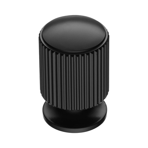 Ручка кнопка цилиндр с насечкой 1464 0026 AL6 цвет черный диаметр 26 мм