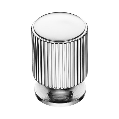 Ручка модерн кнопка 1464 0026 CR цвет глянцевый хром диаметр 26 мм   