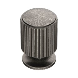 Ручка модерн кнопка 1464 0026 OSM цвет старое серебро диаметр 26 мм  