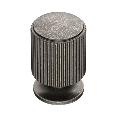 Ручка модерн кнопка 1464 0026 OSM цвет старое серебро диаметр 26 мм  