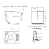 Ручки для стеклянной двери SQUARE 17.40.084-0 цвет бронза длина 34 мм, комплект 2 штуки