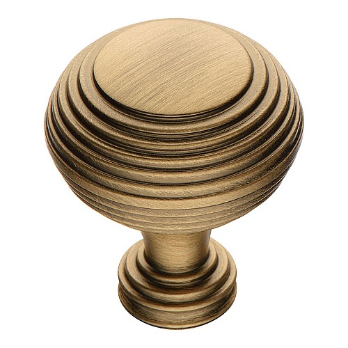 Ручка кнопка круглая 1937 0032 ABM цвет состаренная латунь диаметр 32 мм 