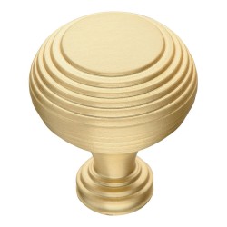 Ручка кнопка круглая 1937 0032 BB цвет матовое золото диаметр 32 мм 