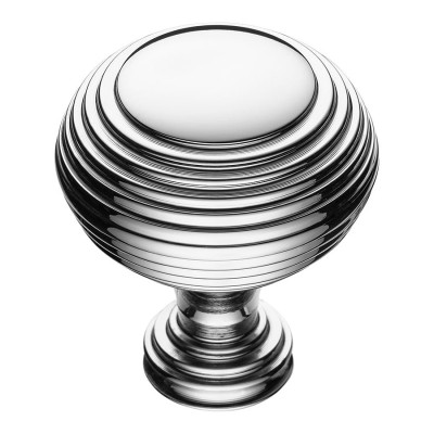 Ручка кнопка круглая 1937 0032 CR цвет глянцевый хром диаметр 32 мм 