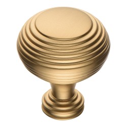 Ручка кнопка круглая 1937 0032 GB цвет матовая латунь диаметр 32 мм 