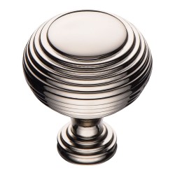 Ручка кнопка круглая 1937 0032 PN цвет глянцевый никель диаметр 32 мм