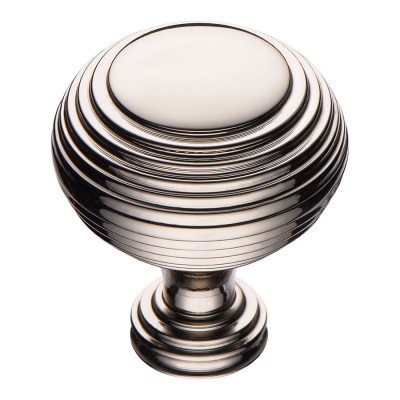 Ручка кнопка круглая 1937 0032 PN цвет глянцевый никель диаметр 32 мм