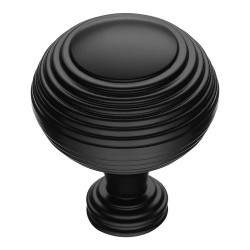 Ручка модерн кнопка круглая 1937 0038 AL6 цвет черный диаметр 38 мм 