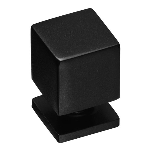 Ручка кнопка куб 1954 0014 AL6 цвет черный ширина 14 мм 