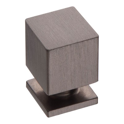 Ручка кнопка куб 1954 0014 BBN цвет черный матовый никель ширина 14 мм 