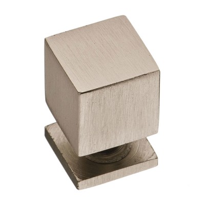 Ручка кнопка куб 1954 0014 NB цвет брашированный никель ширина 14 мм 