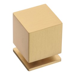 Ручка модерн кнопка куб 1954 0025 BB цвет матовое золото ширина 25 мм 