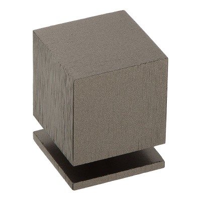 Ручка модерн кнопка куб 1954 0025 ELX1 цвет брашированный графит ширина 25 мм 