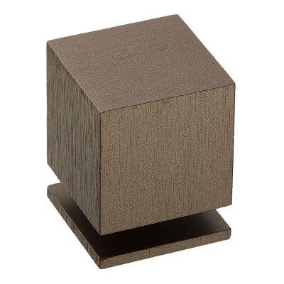 Ручка модерн кнопка куб 1954 0025 ELX3 цвет брашированная тёмная бронза ширина 25 мм 