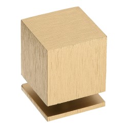 Ручка модерн кнопка куб 1954 0025 ELX5 цвет брашированная латунь ширина 25 мм 