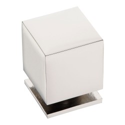 Ручка модерн кнопка куб 1954 0025 PN цвет глянцевый никель ширина 25 мм