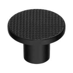 Ручка модерн кнопка круглая 25-Matt Black цвет черный матовый диаметр 25 мм   