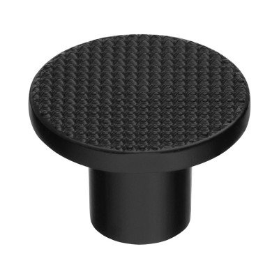 Ручка модерн кнопка круглая 25-Matt Black цвет черный матовый диаметр 25 мм   