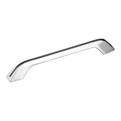 Ручка скоба 279160MP02PL16 цвет глянцевый хром, черный пластик длина 193 мм, крепление 160 мм 