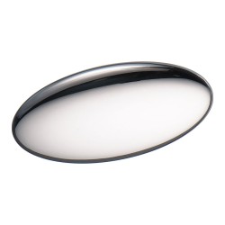 Ручка модерн кнопка овальная 280064MP02 цвет глянцевый хром ширина 93 мм крепление 64 мм  