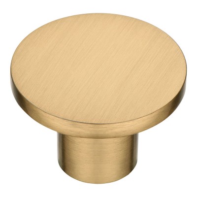 Ручка модерн кнопка круглая 34-Champagne Gold цвет матовая латунь диаметр 25 мм Ручка модерн кнопка круглая 34-Champagne Gold цвет матовая латунь диаметр 25 мм