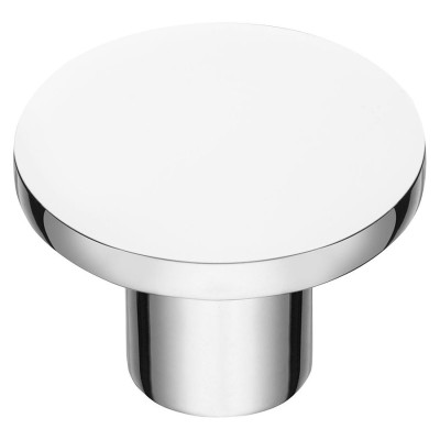 Ручка модерн кнопка круглая 34-Chrome цвет глянцевый хром диаметр 25 мм 