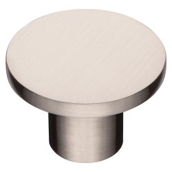 Ручка модерн кнопка круглая 34-Inox цвет никель диаметр 25 мм 