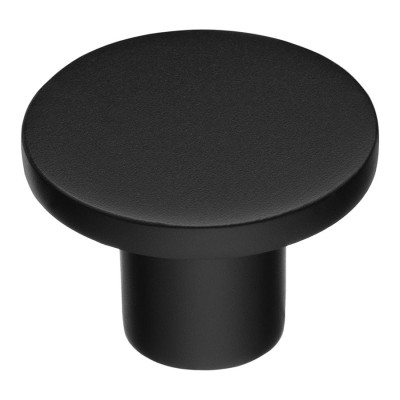 Ручка модерн кнопка круглая 34-Matt Black цвет черный матовый диаметр 25 мм 