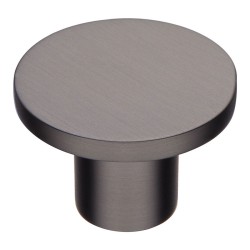 Ручка модерн кнопка круглая 34-Titanium цвет графит диаметр 25 мм