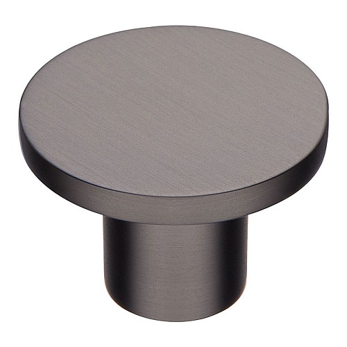 Ручка кнопка круглая 34-Titanium цвет графит диаметр 25 мм 