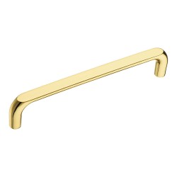 Ручка скоба 395-160-Gold цвет глянцевое золото длина 172 мм, крепление 160 мм 