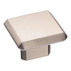 Ручка кнопка квадратная 4106 016MP08 цвет сатинированный никель ширина 40 мм, крепление 16 мм