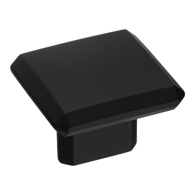 Ручка кнопка квадратная 4106 016MP24 цвет черный ширина 40 мм крепление 16 мм   