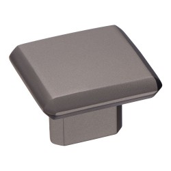 Ручка кнопка квадратная 4106 016MP27 цвет графит ширина 40 мм, крепление 16 мм 