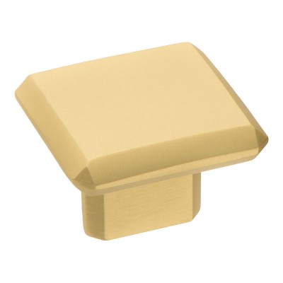 Ручка кнопка квадратная 4106 016MP35 цвет матовое золото ширина 40 мм крепление 16 мм     