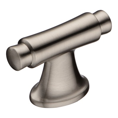 Ручка кнопка 4117 016MP08 цвет брашированная нержавеющая сталь ширина 56 мм, крепление 16 мм