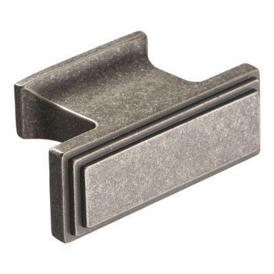 Ручка модерн кнопка 4237 0016 OSM цвет матовое античное серебро ширина 50 мм