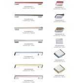 Ручка кнопка 429025MP02PL08 цвет глянцевый хром, желтый пластик длина 28 мм