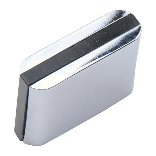 Ручка кнопка 429025MP02PL16 цвет глянцевый хром, черный пластик длина 28 мм