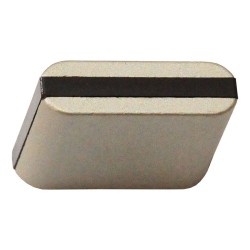 Ручка кнопка 429025MP04PL15 цвет матовый никель, коричневый пластик длина 28 мм