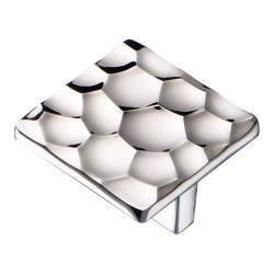 Ручка кнопка квадратная 468032MP02 цвет глянцевый хром ширина 50 мм крепление 32 мм 